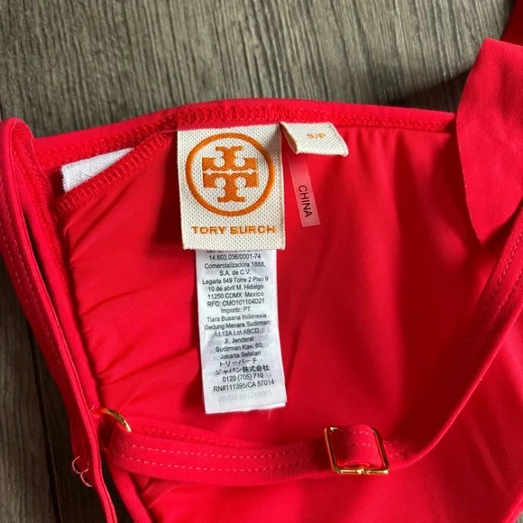 Tory Burch Red Swimsuit Set Size Small - Picture 8 of 11